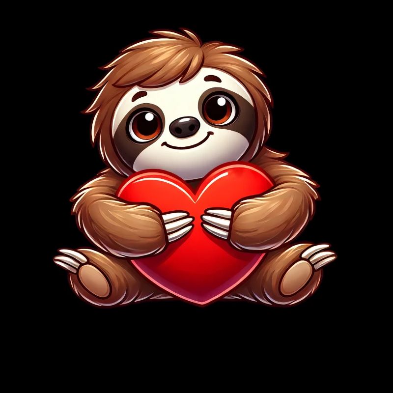 Coeur de paresseux Saint-Valentin