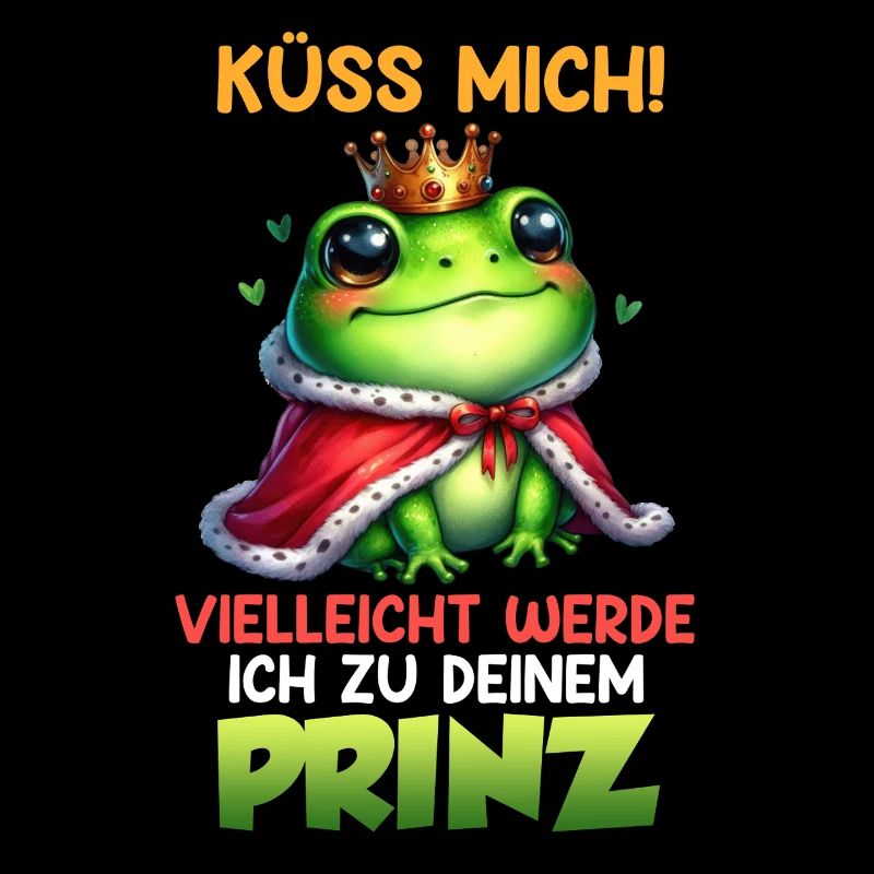 Froschkönig KÜSS MICH VIELLEICHT WERDE ICH ZUM
