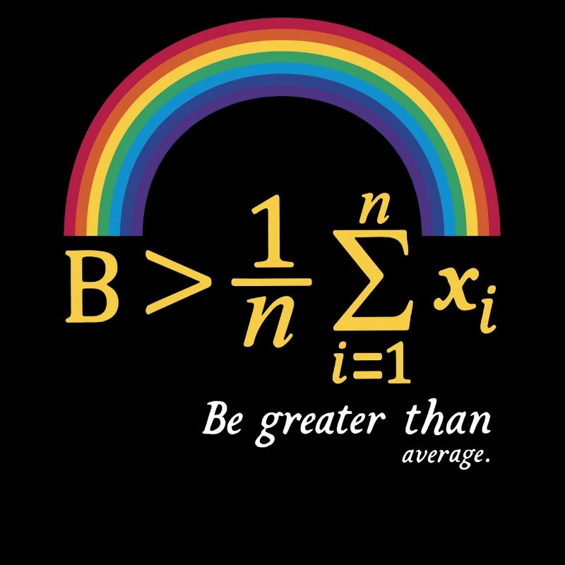 Mathe-Wortspiel – Sei größer als der Durchschnitt