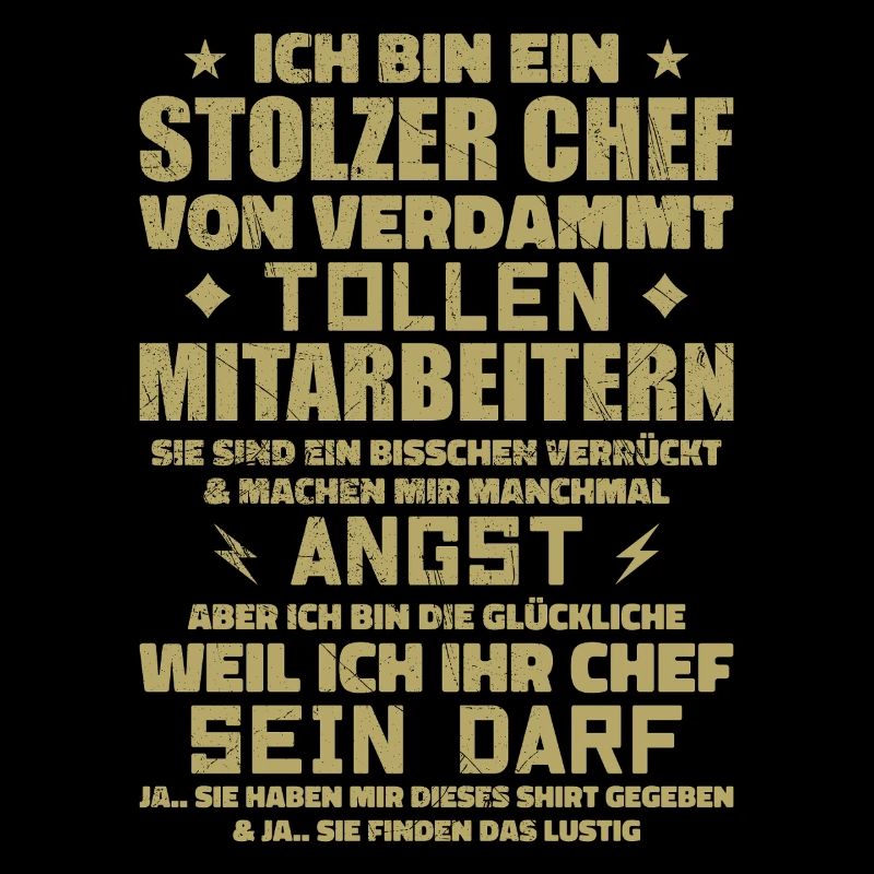 Ein stolzer chef von verdammt tollen mitarbeitern