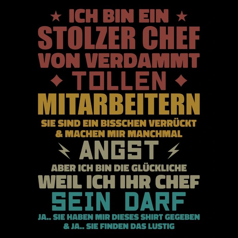 Ein stolzer chef von verdammt tollen mitarbeitern