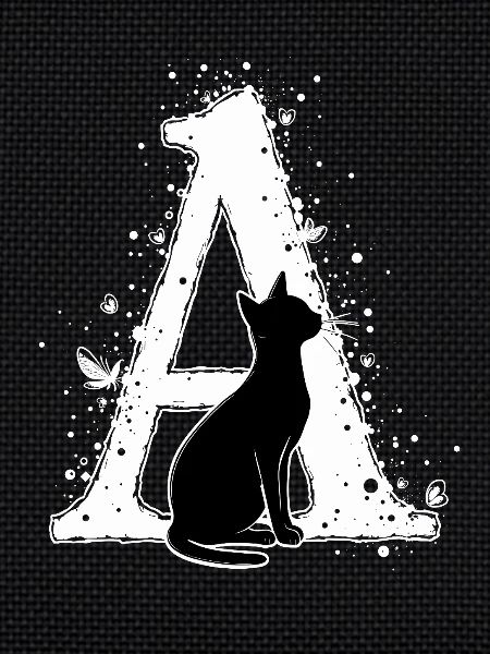 Lettre A avec chat