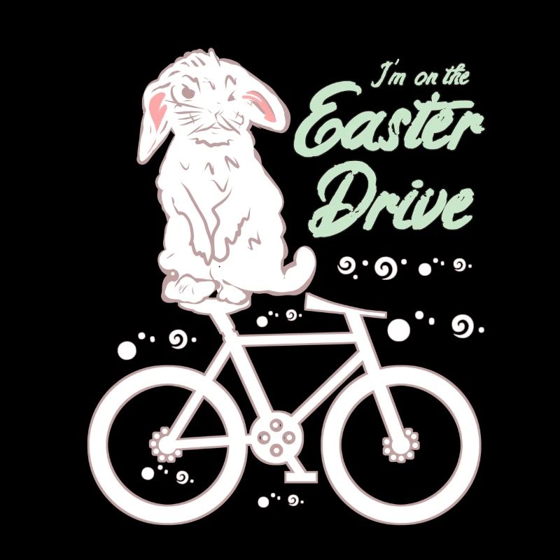 Easter bunny with bicycle