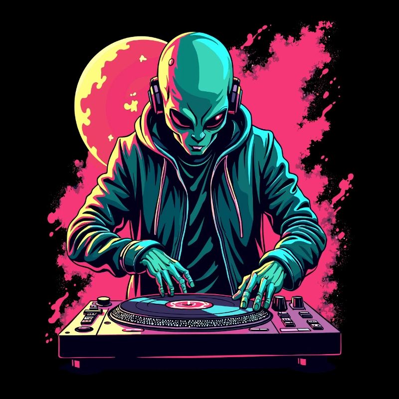 Alien Extraterrestre DJ Musique