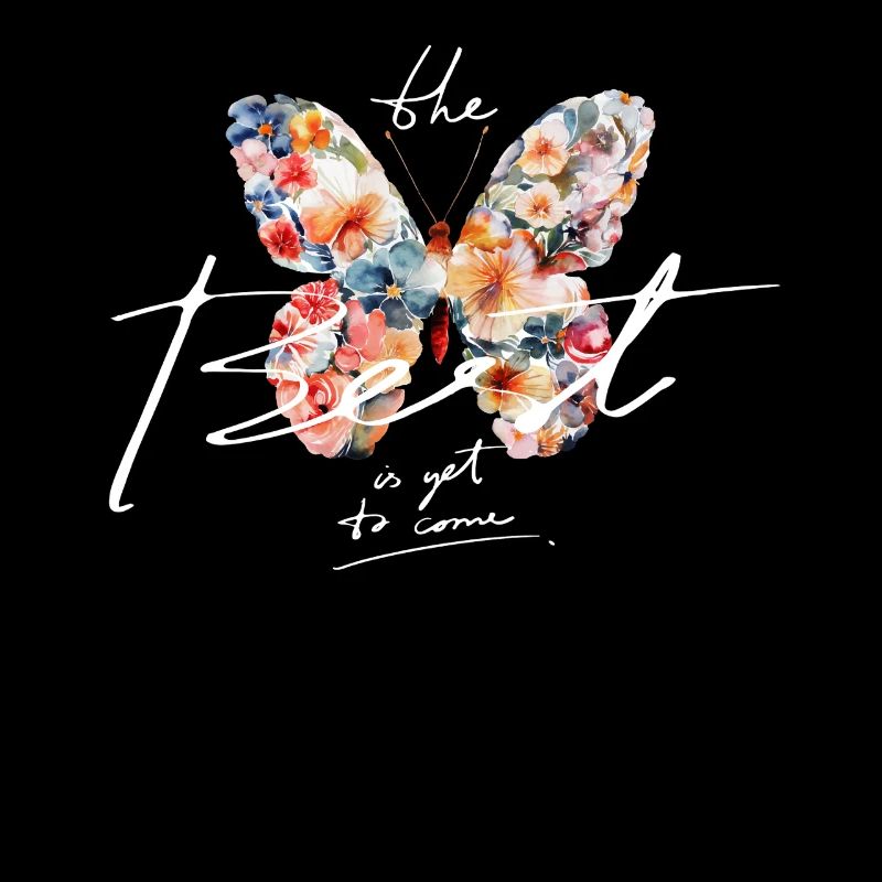 Citation de papillon floral inspirante