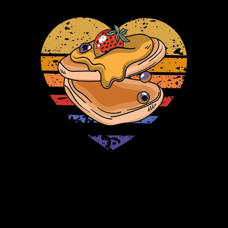 Herzhaftes Pancakes Retro Design