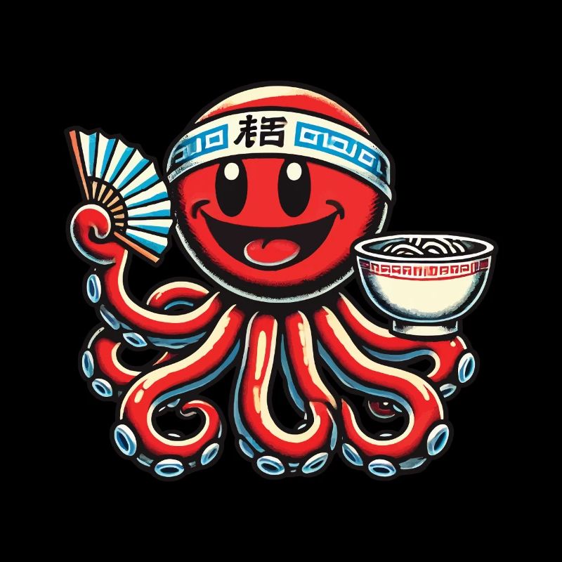 Japonais Anime Ramen Nouilles Octopus Fun