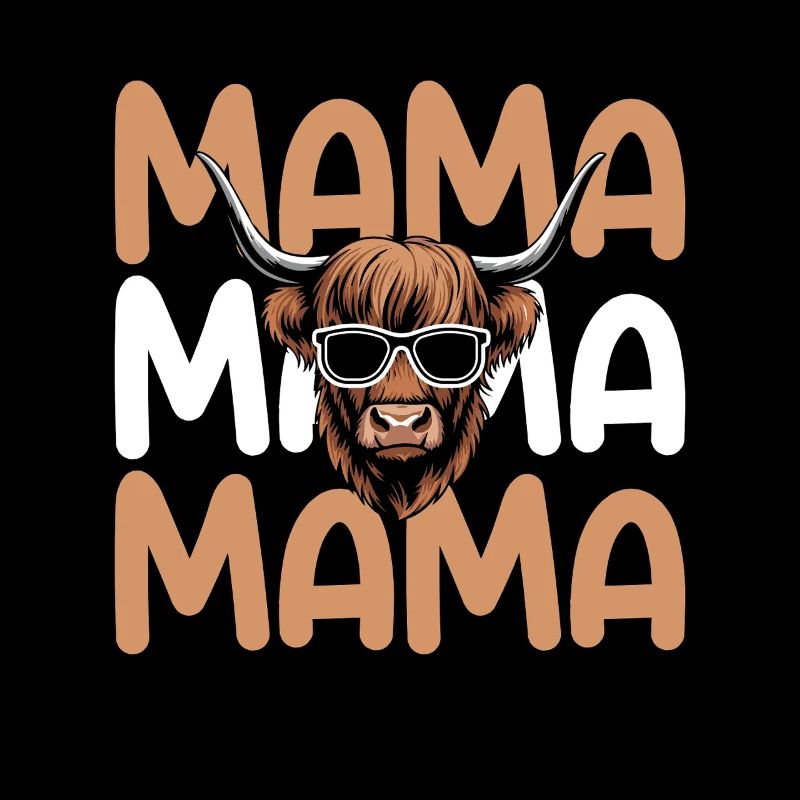 Hochlandrind Mama Mutter Kuh Rind