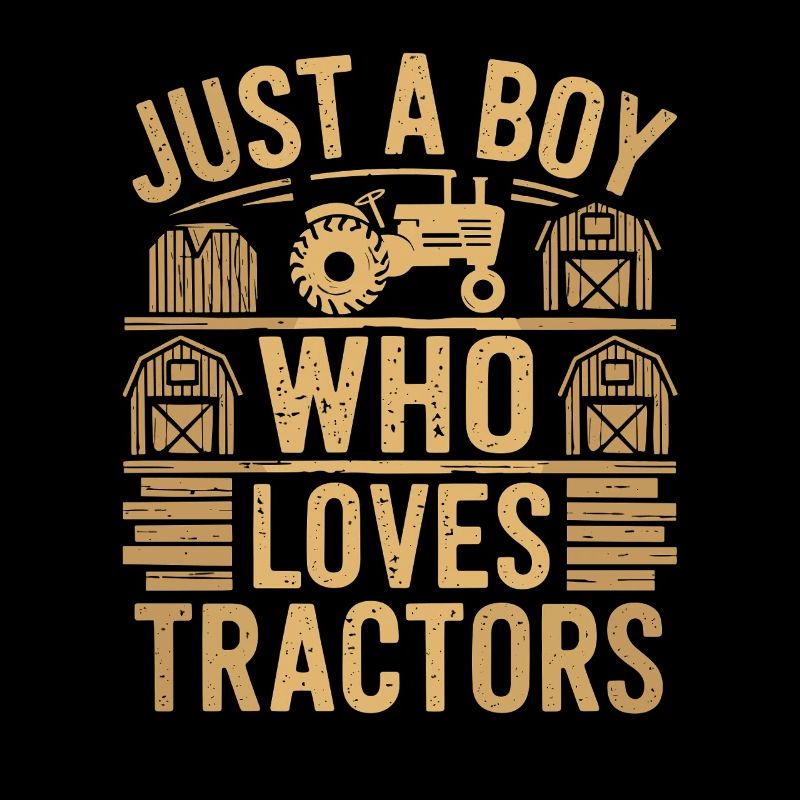 Just a boy who loves tractors and is