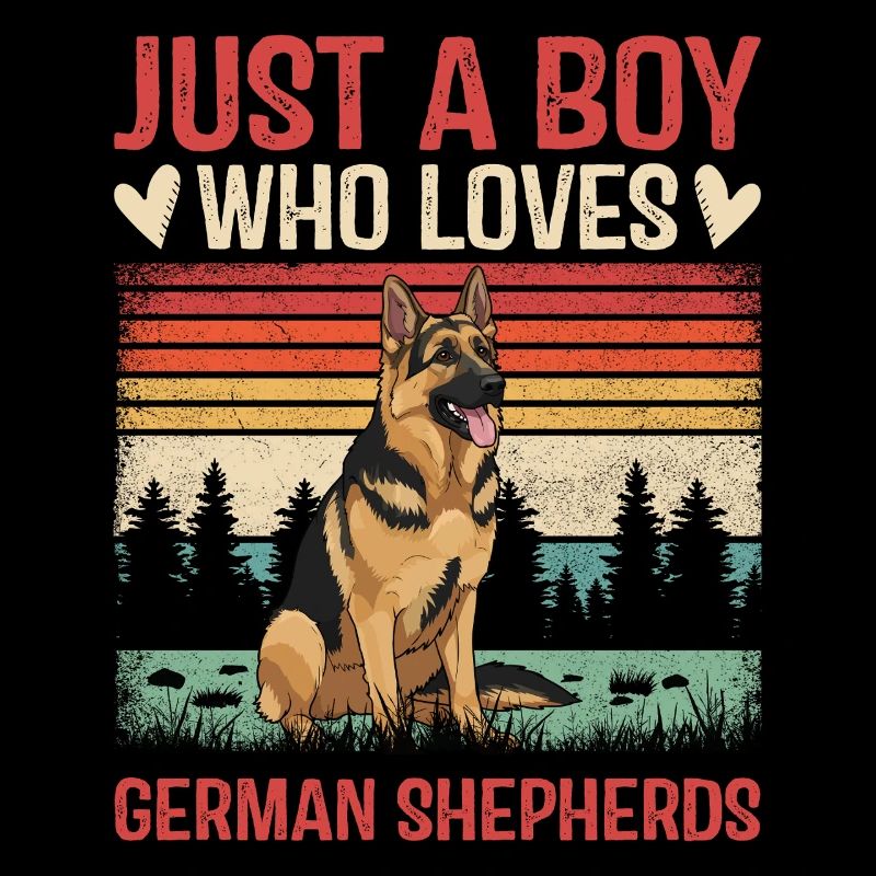 Just A Boy Who Loves German Shepherds