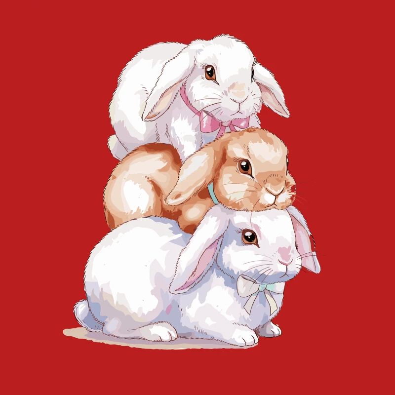 Cute Rabbit Stack for Rabbit Lovers