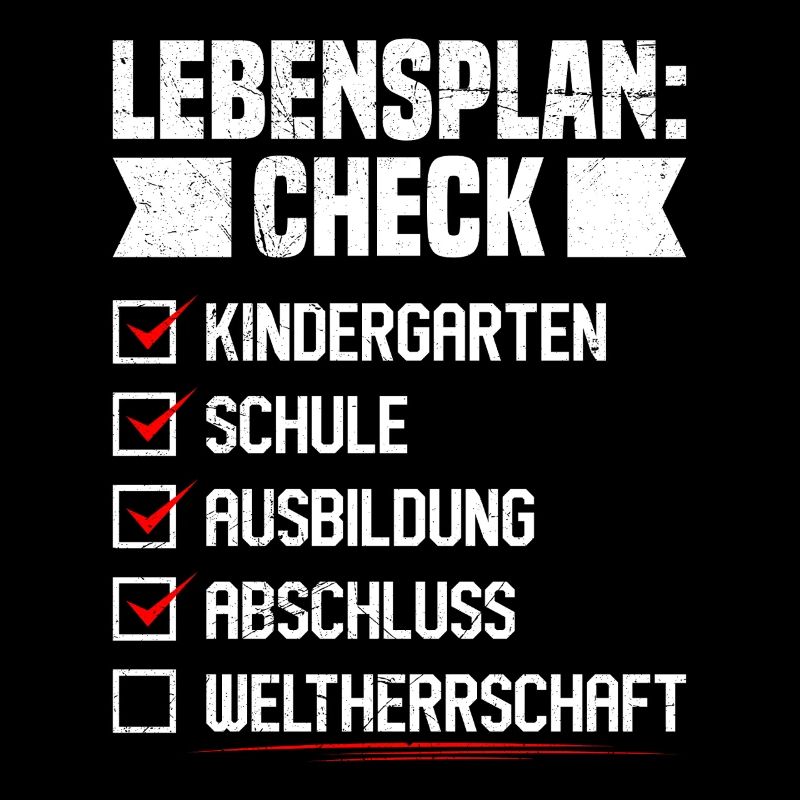 Abitur LEBENSPLAN CHECK WELTHERRSCHAFT Lustiges