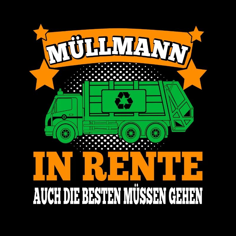 Müllmann In Rente Müllabfuhrauto Müllmann Rentner