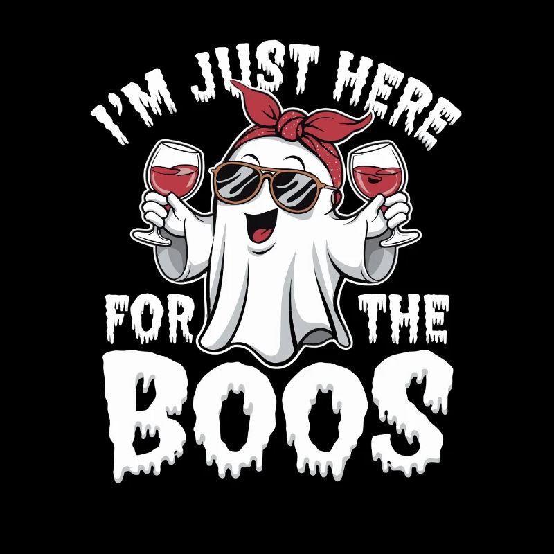 Lustiges Halloween-Geist-Design Weinliebhaber