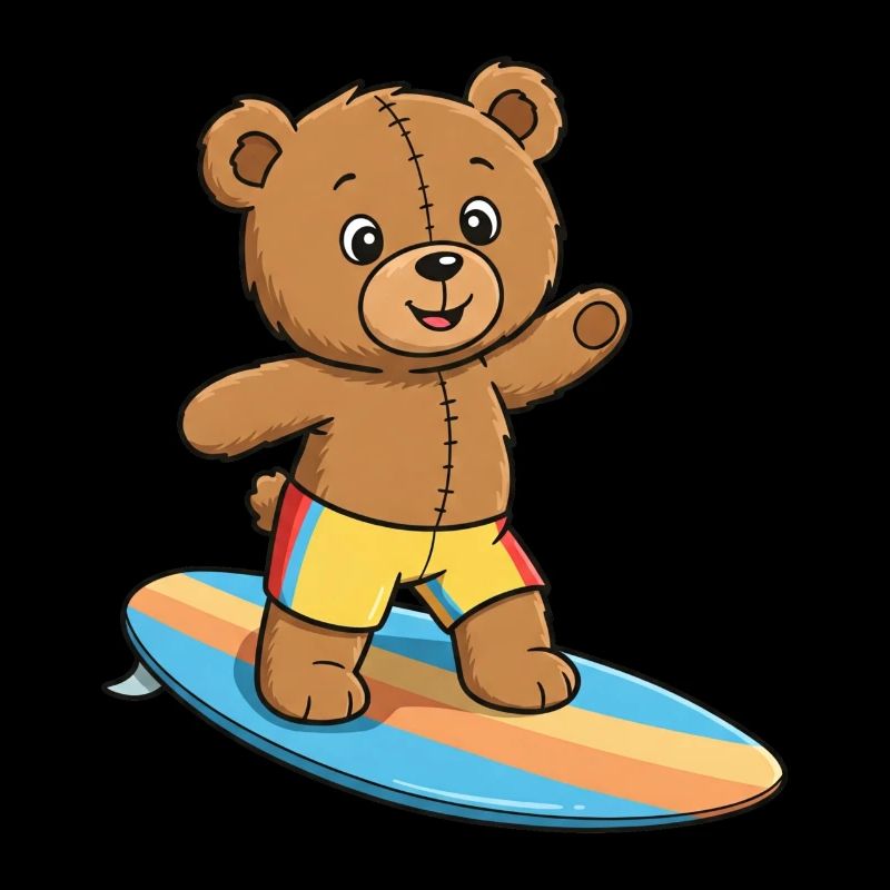 Teddybär Surfer
