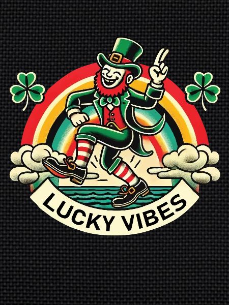 Saint-Patrick Lucky Vibes Arc-en-ciel