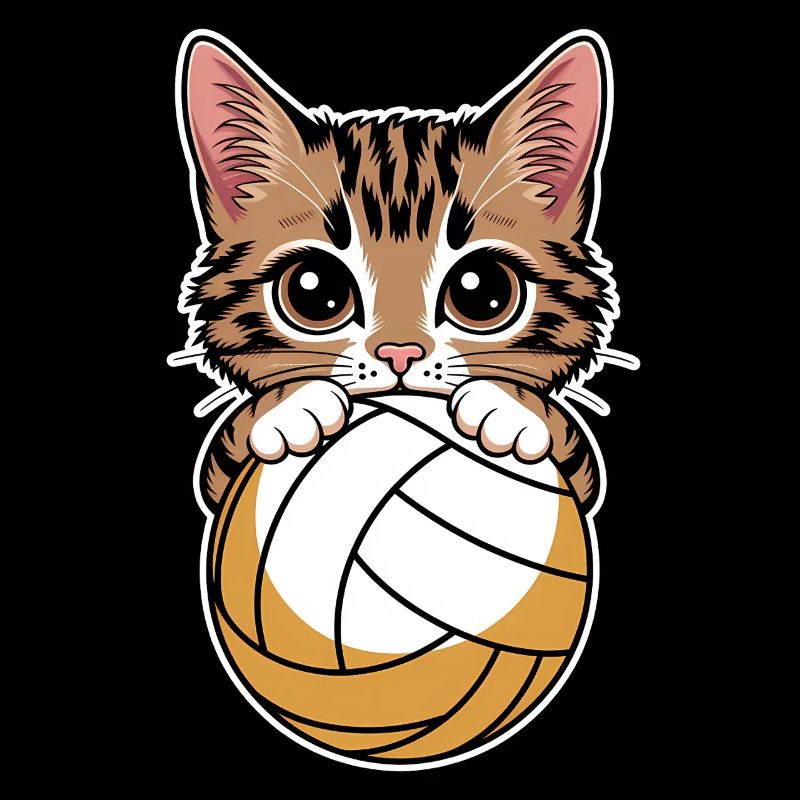 Volleyball Katze Lustiges Volleyball Geschenk