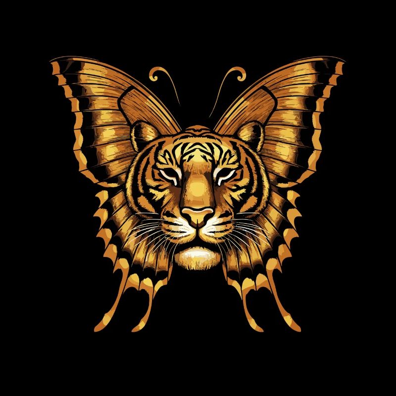 Tiger papillon fusion Artwork pour