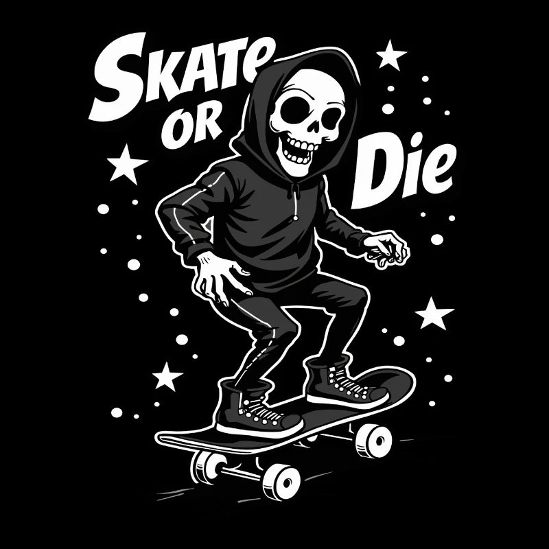 Skateboarding Sensenmann – Skate or Die
