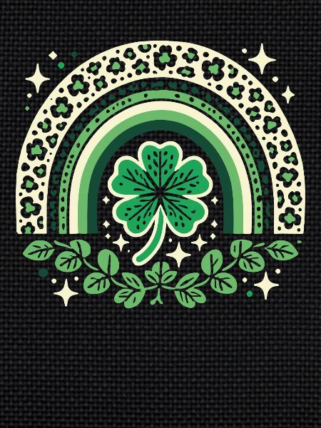 Saint-Patrick trèfle arc-en-ciel design