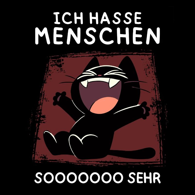 Lachende schwarze Katze – Wenn’s richtig wehtut