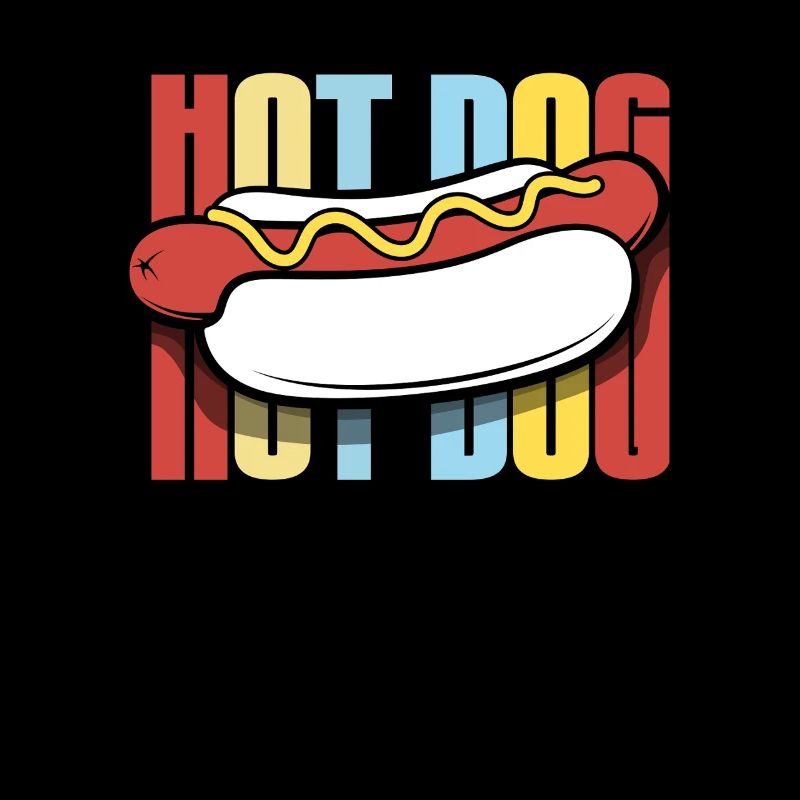 Amateur de hot-dogs design rétro