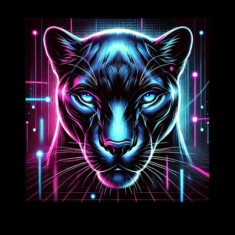 Cyberpunk Panther – Neon Style