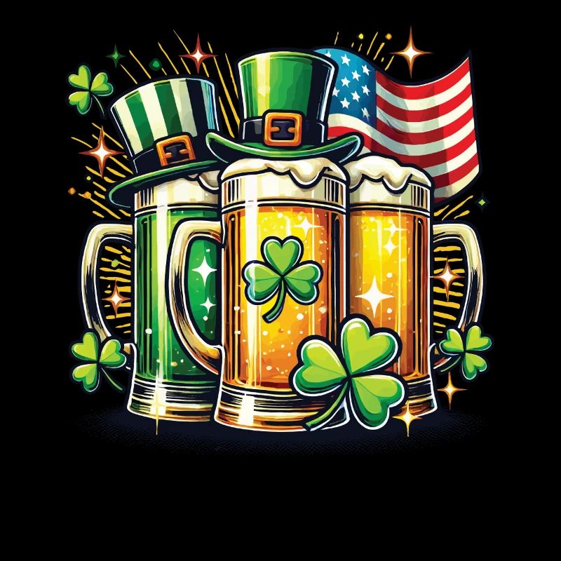 St. Patricks Tag Bierfreunde Kleeblatt