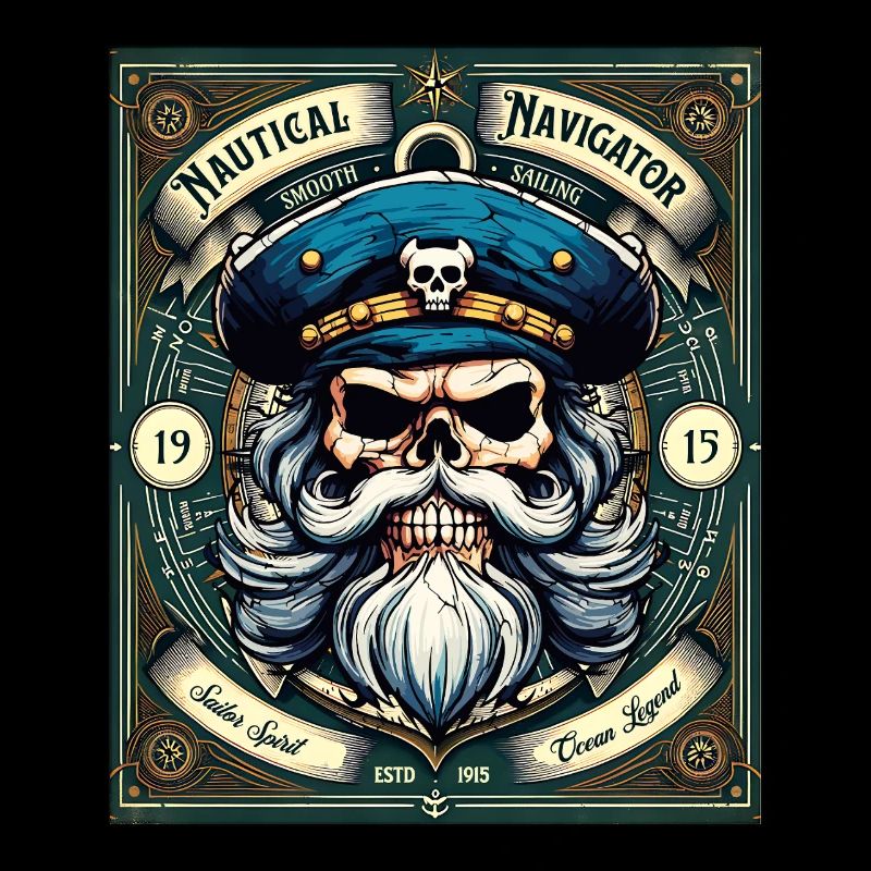 Crâne de marin Crâne Capitaine Ahoy Navire