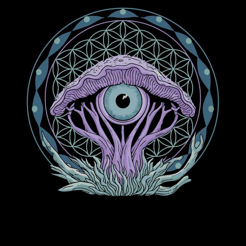 Portail de l’œil du champignon | Art de la vision psychédélique