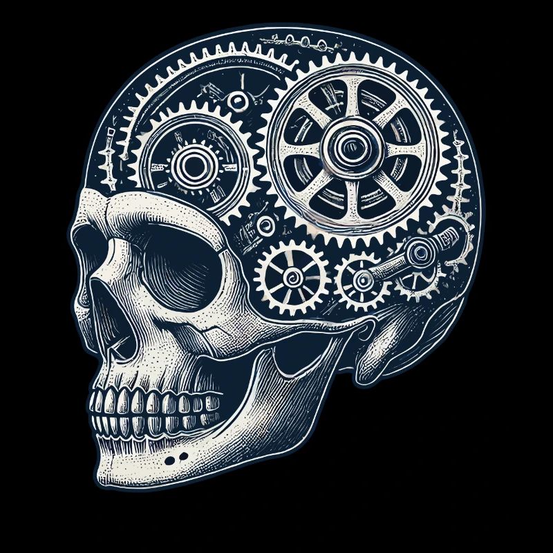 Passionné de vélo Skull Gears