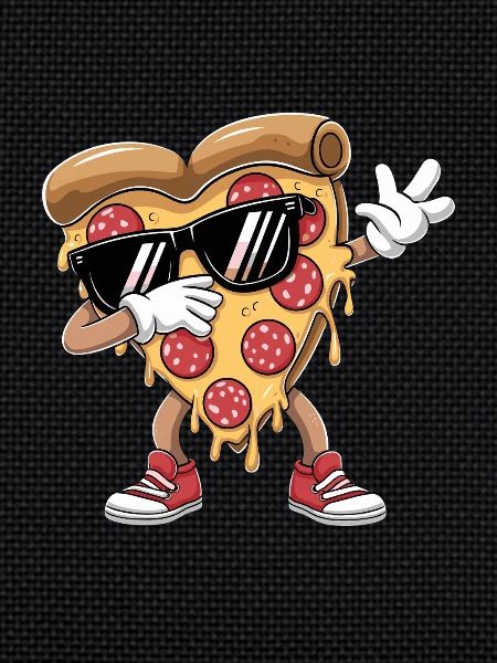 Cooler Pizza-Slice Mit Sonnenbrille Dabbing