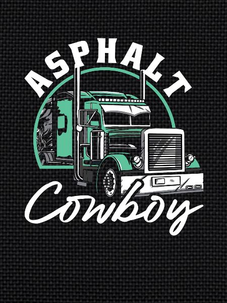 Asphalt Cowboy Trucker Motif