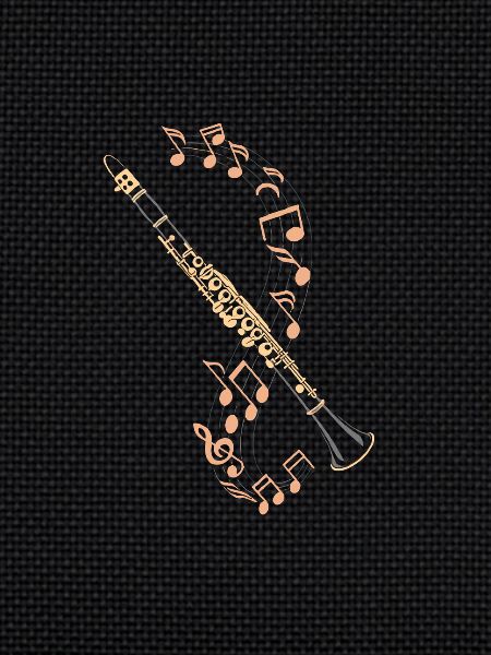 Clarinet with flowing notes