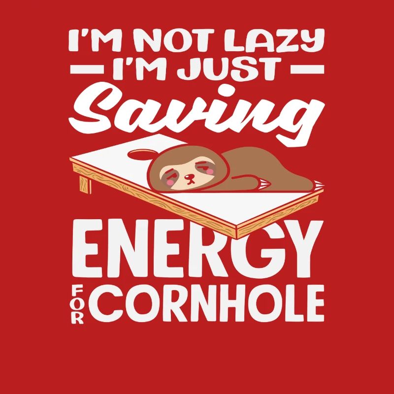 Cornhole Player Energy Saving Funny Sloth