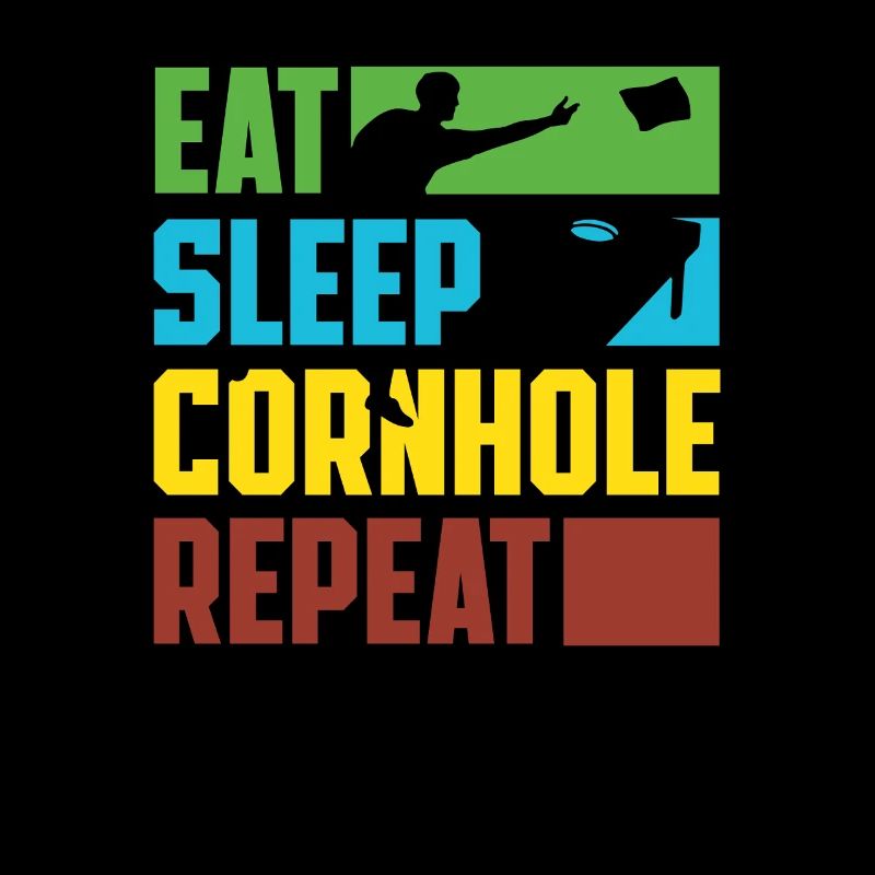 Manger Dormir Cornhole Joueur récurrent