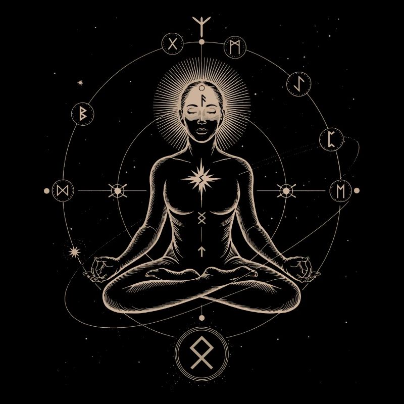 Runic Astral Alignment | Meditative Art Print