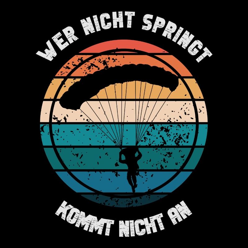 Retro Fallschirmspringen Spruch Design Fallschirm