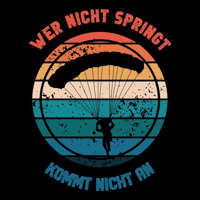 Retro Fallschirmspringen Spruch Design Fallschirm
