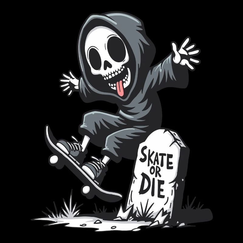 Skate or Die – Sensenmann auf einem Skateboard