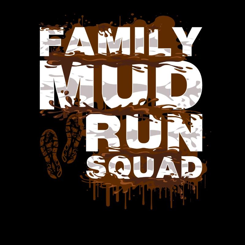 Équipe familiale de course dans le boue Schlammlauf Muddy Race