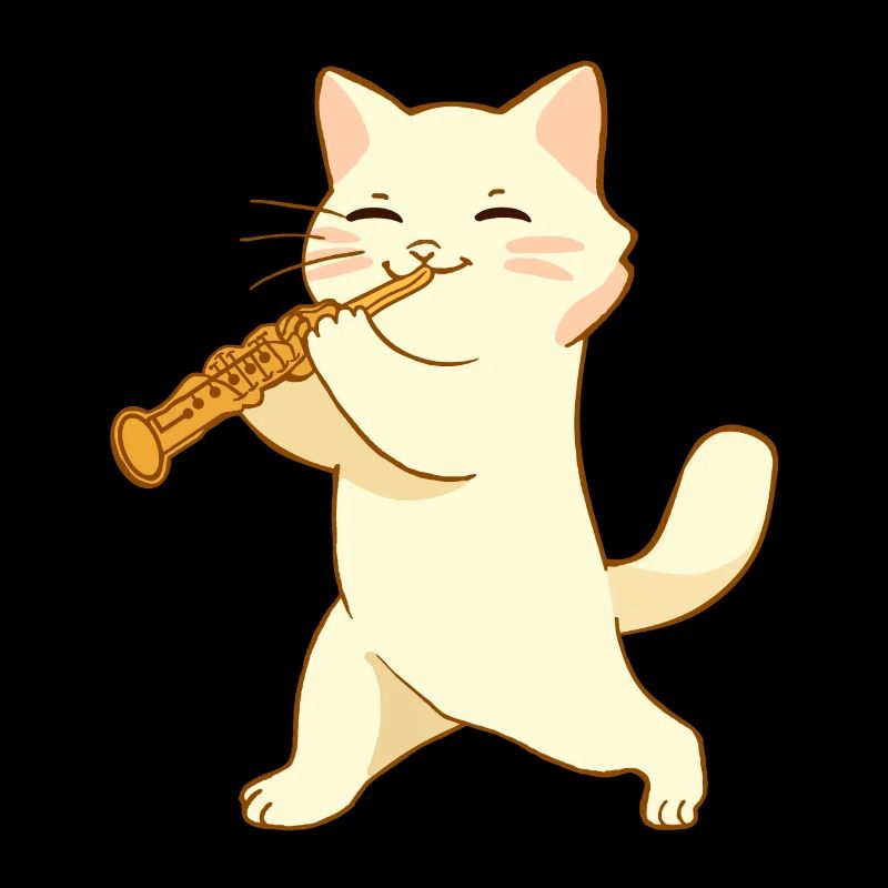 Le chat joue du hautbois