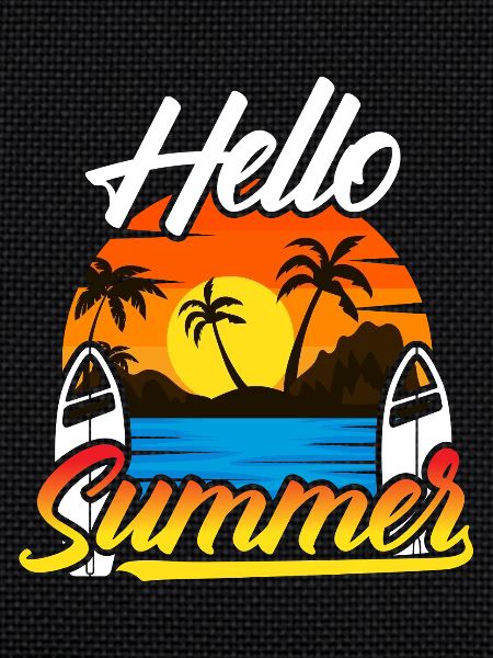 Hello Summer Sunset Design