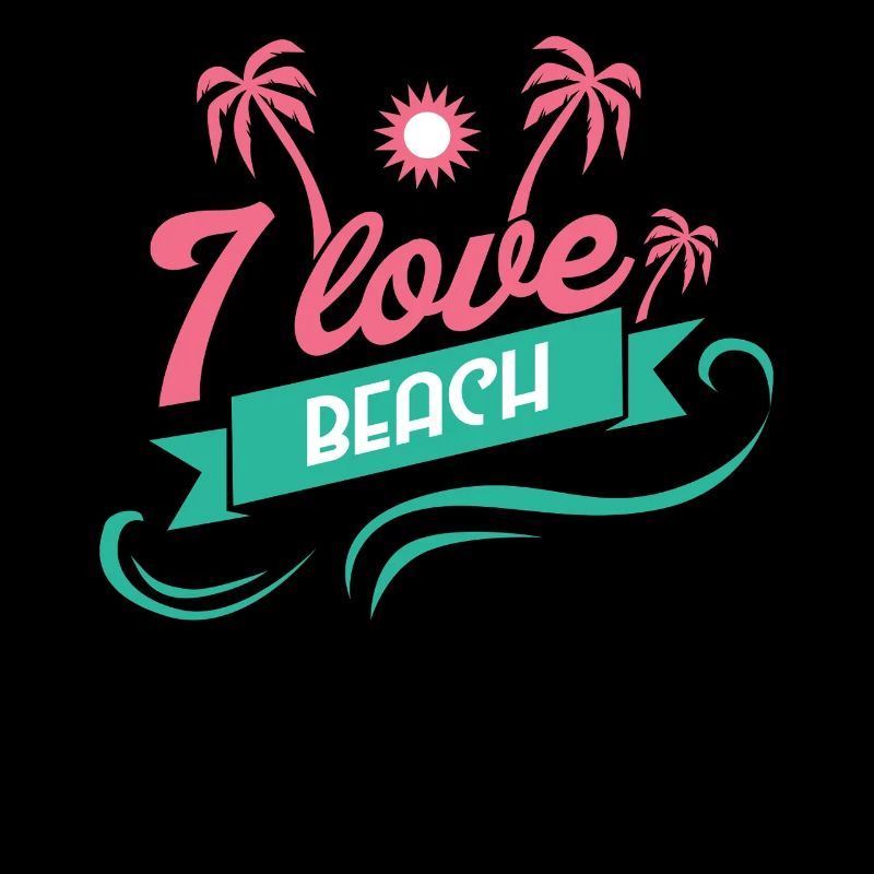 I Love Beach Cool Summer Design