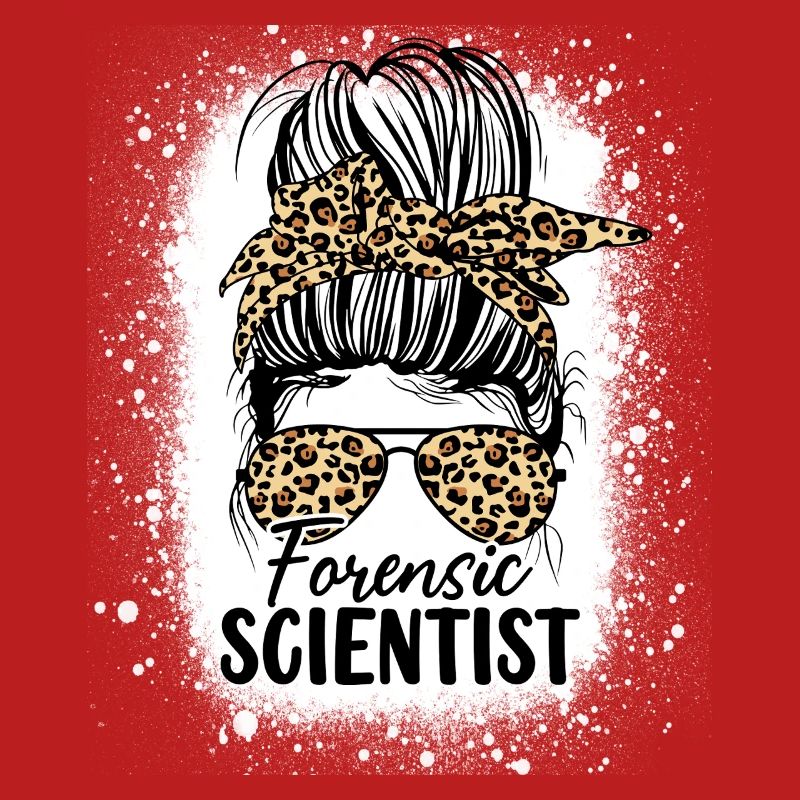 Forensic Scientist Messy Bun Funny Forensics