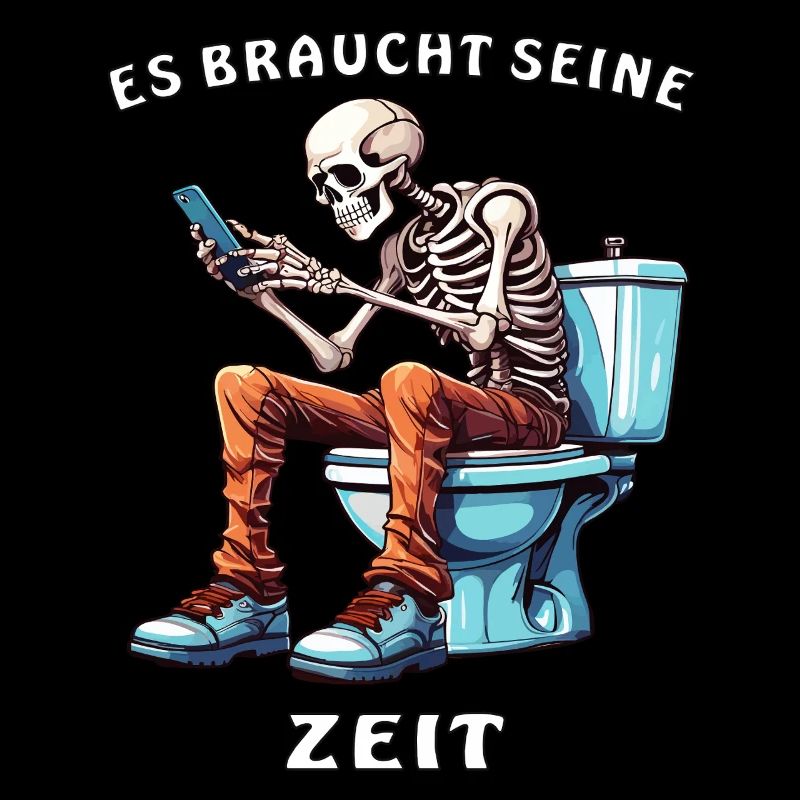 SKELETON TOILET SMARTPHONE