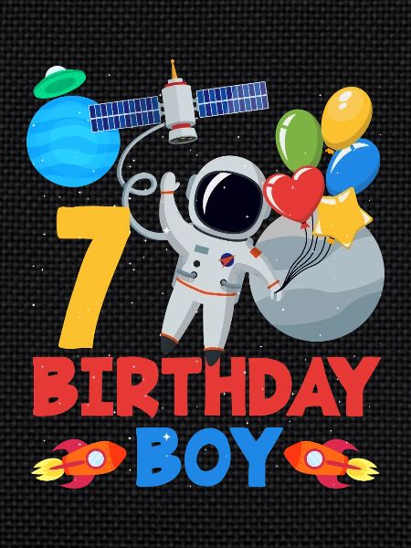 Astronaute 7 Anniversaire Garçon