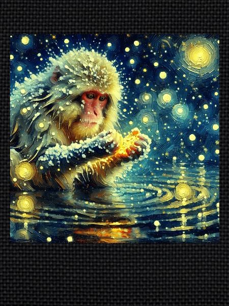 Snow Monkey Starry Night