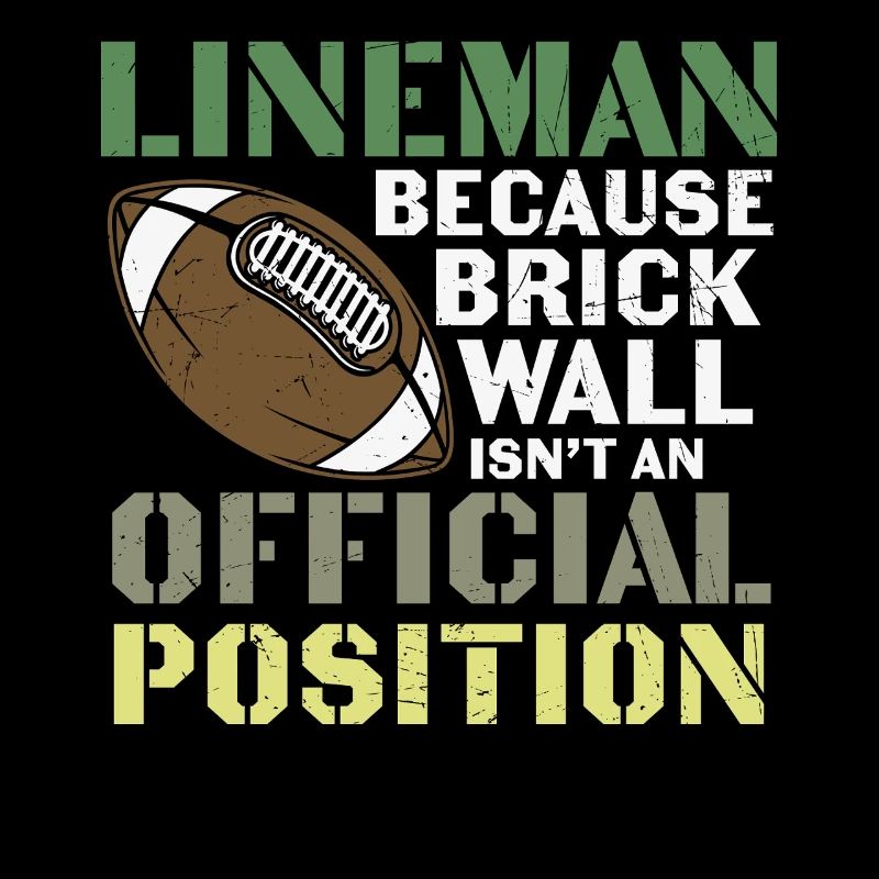 Lineman Football Wall Joke Design