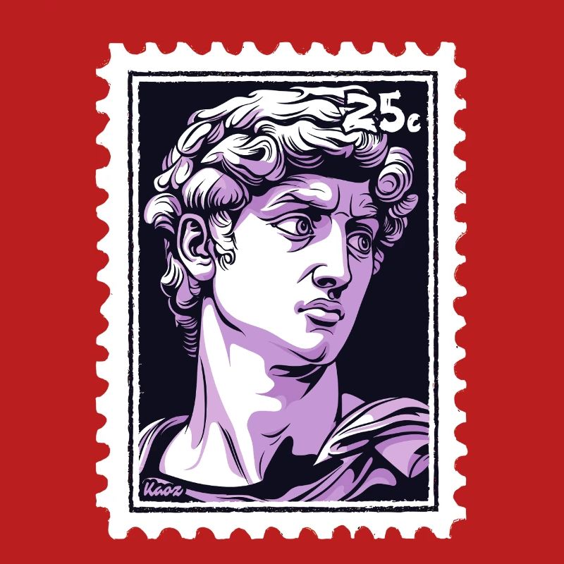 David de Florence Timbre-poste – Classique en violet